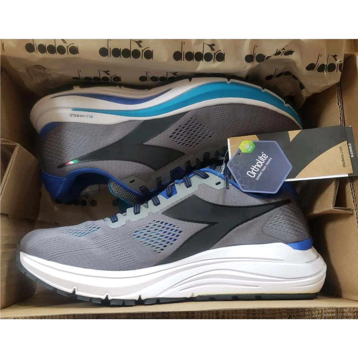 Diadora shoes - Diadora Mythos Blushield 7 Vortice Running - 101 178060 01 C9215 - Gray 33