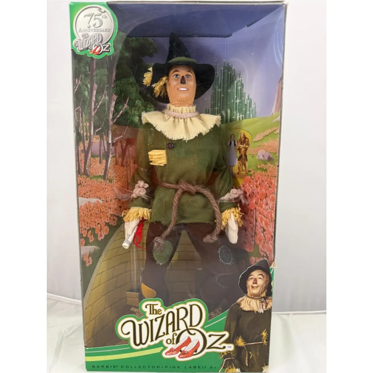 Wizard Of Oz Barbie Collection Pink Label Scarecrow 75th Anniversary 12”