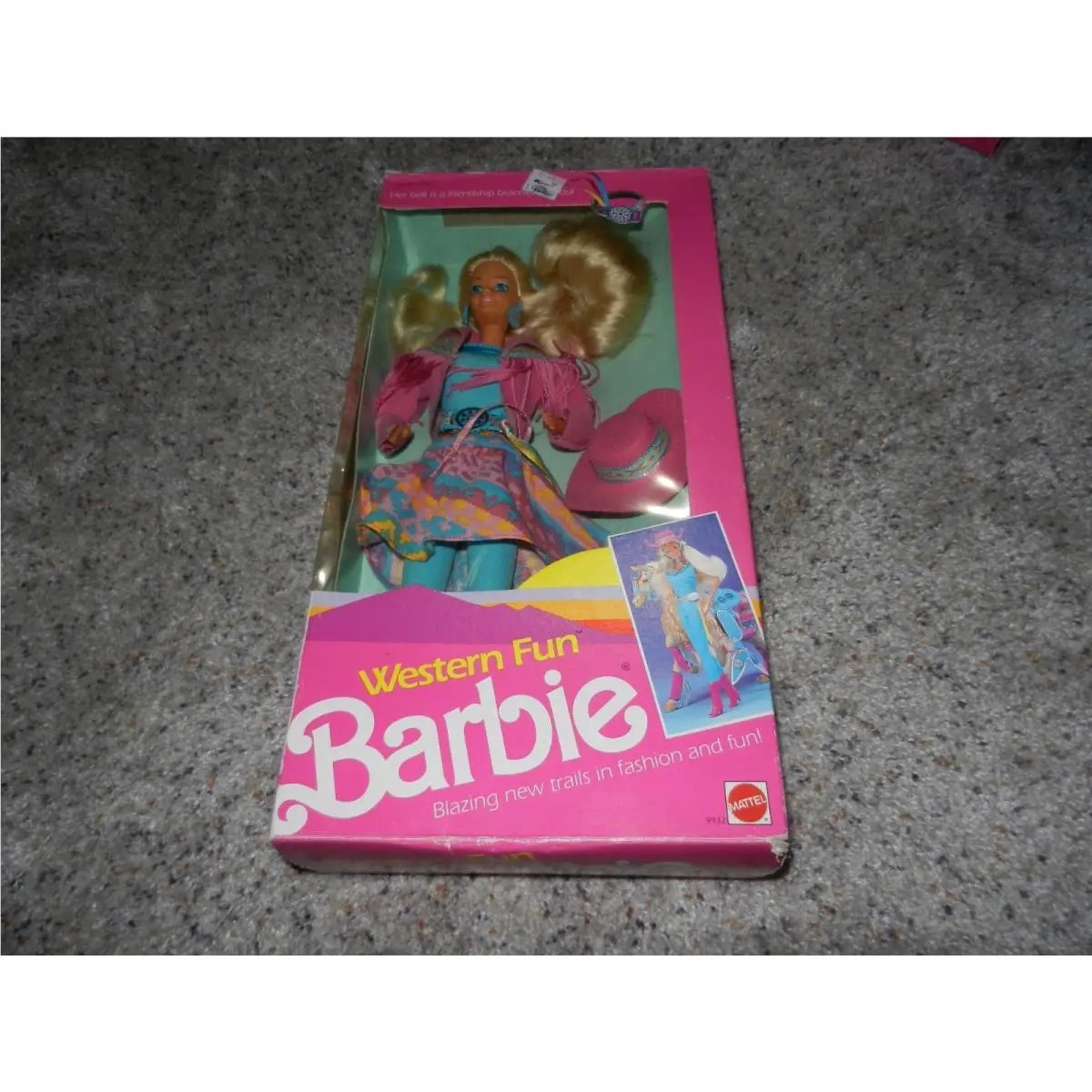 1989 Western Fun Barbie Nrfb 9932