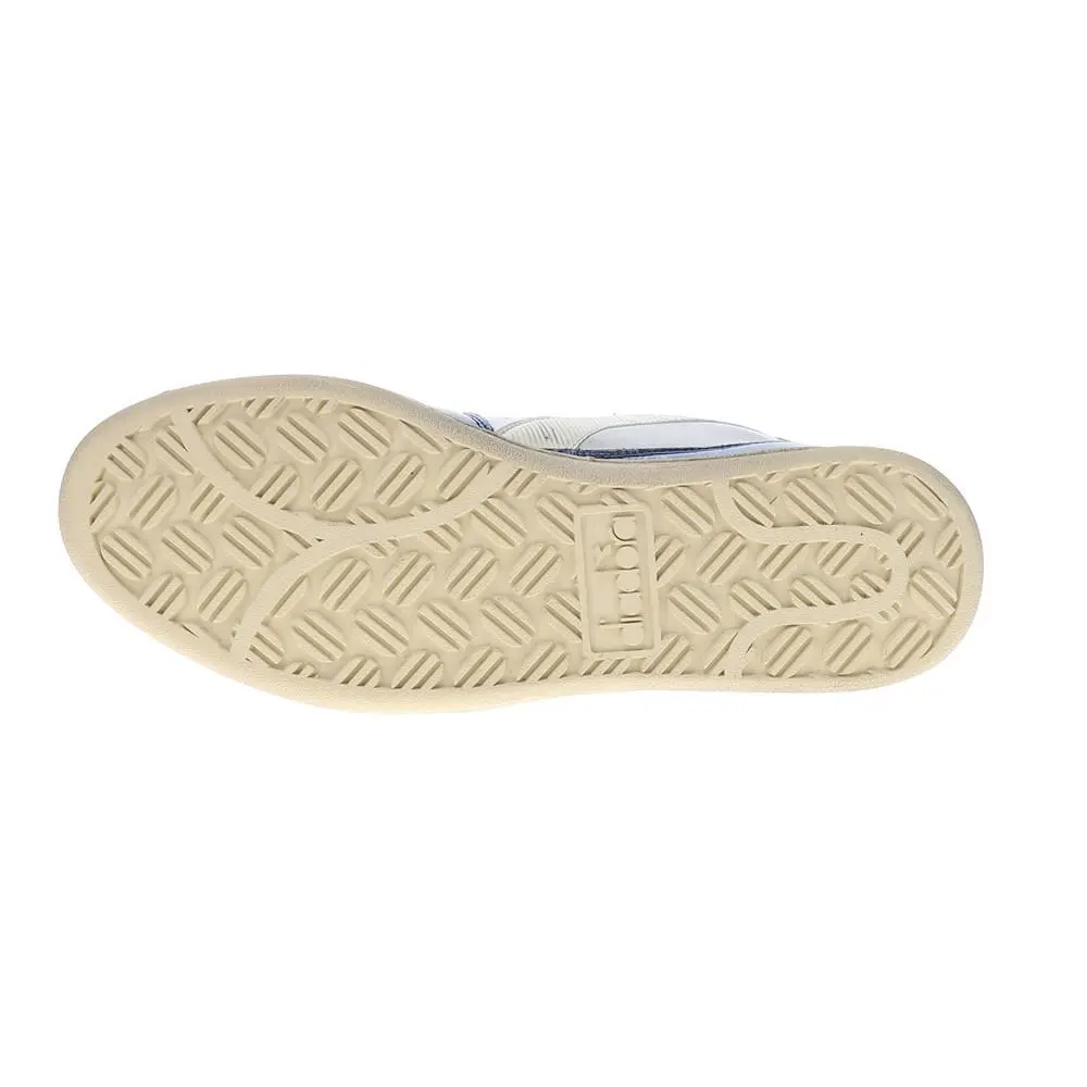 Diadora shoes - diadora Mi Basket Low Metallic Dirty Lace Up - 179034-C8859 - White 3
