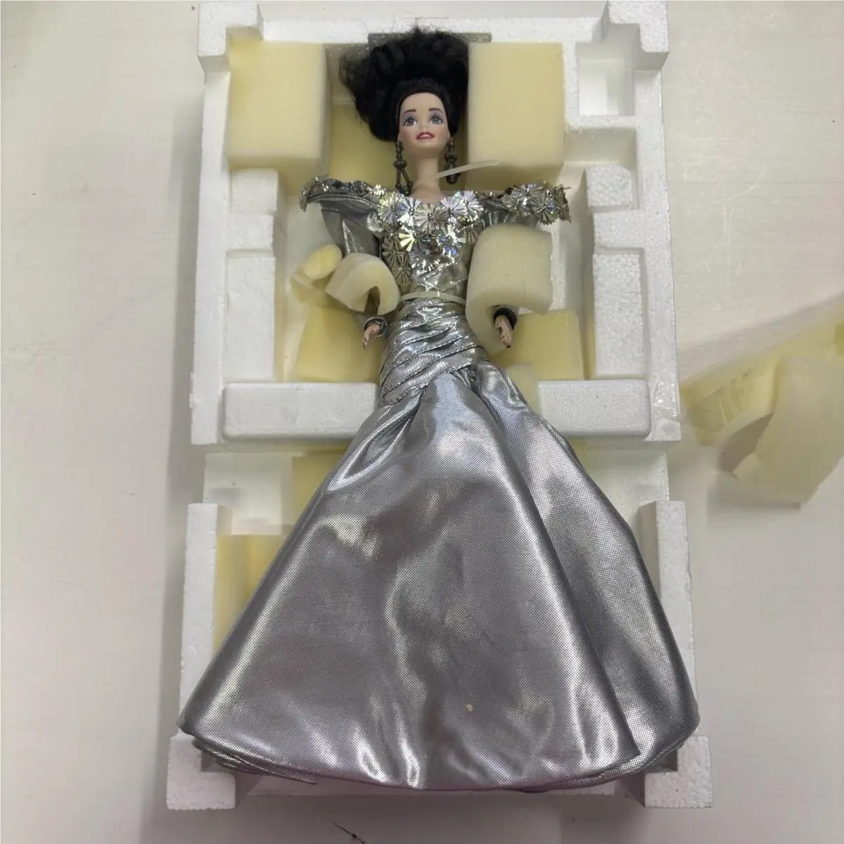 Vintage 1993 Mattel Silver Starlight Porcelain Barbie Doll