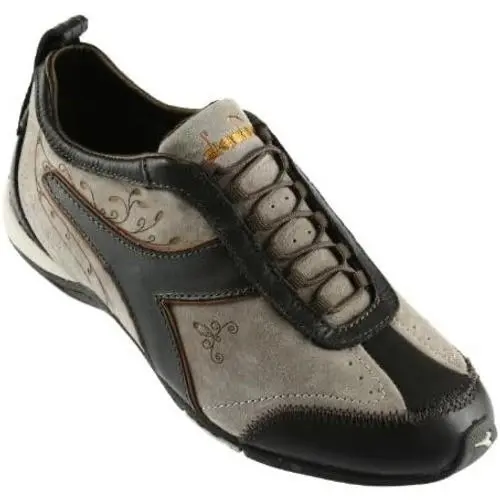 Bella Donna by Diadora Womens Dark Brown Leather Suede Import Sneakers Sz 9.5