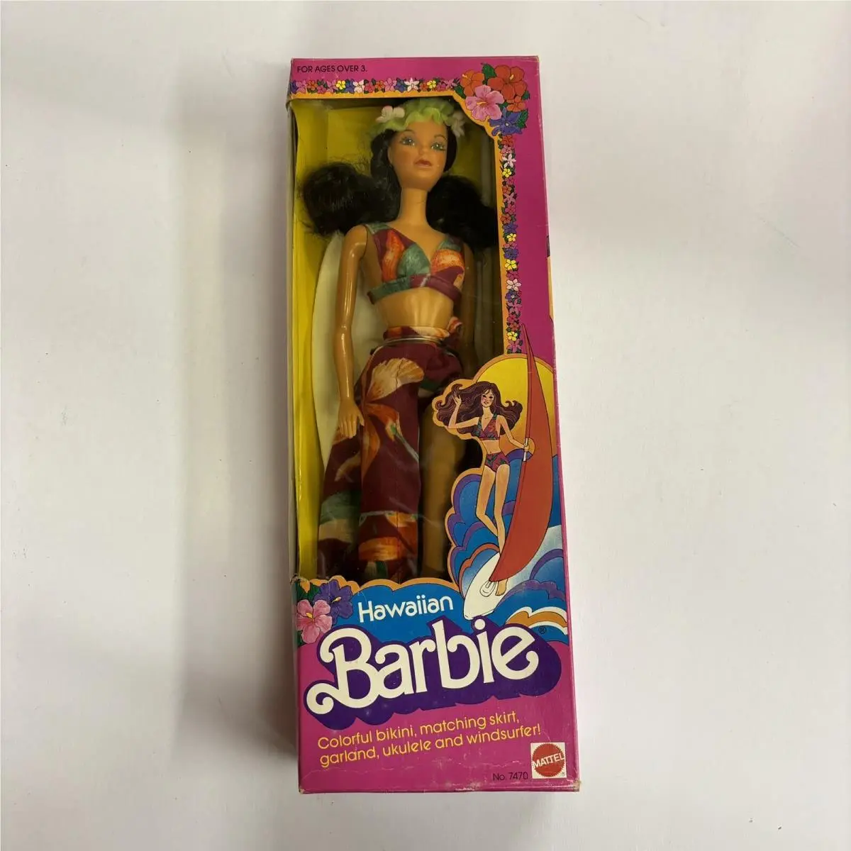 Barbie Doll Hawaiian Special 1975 Unique Costume Steffi Face Mold 7470 Nrfb