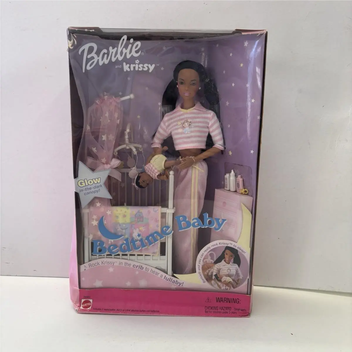 Vtg 2000 Barbie Krissy - Bedtime Baby Doll - African-american - Mattel 28885