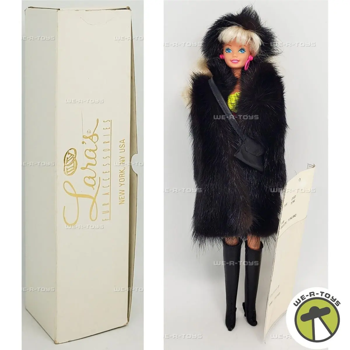 Barbie Doll in Lara`s Fur Accessories York NY Usa in Ranch Mink Coat