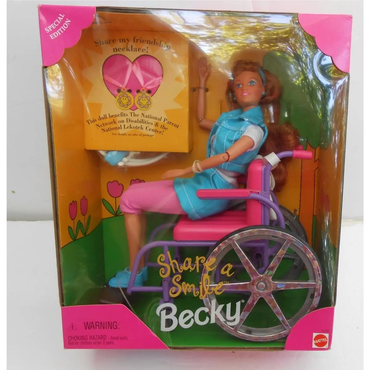Nrfb Share a Smile Becky Barbie Doll with Wheelchair 1996