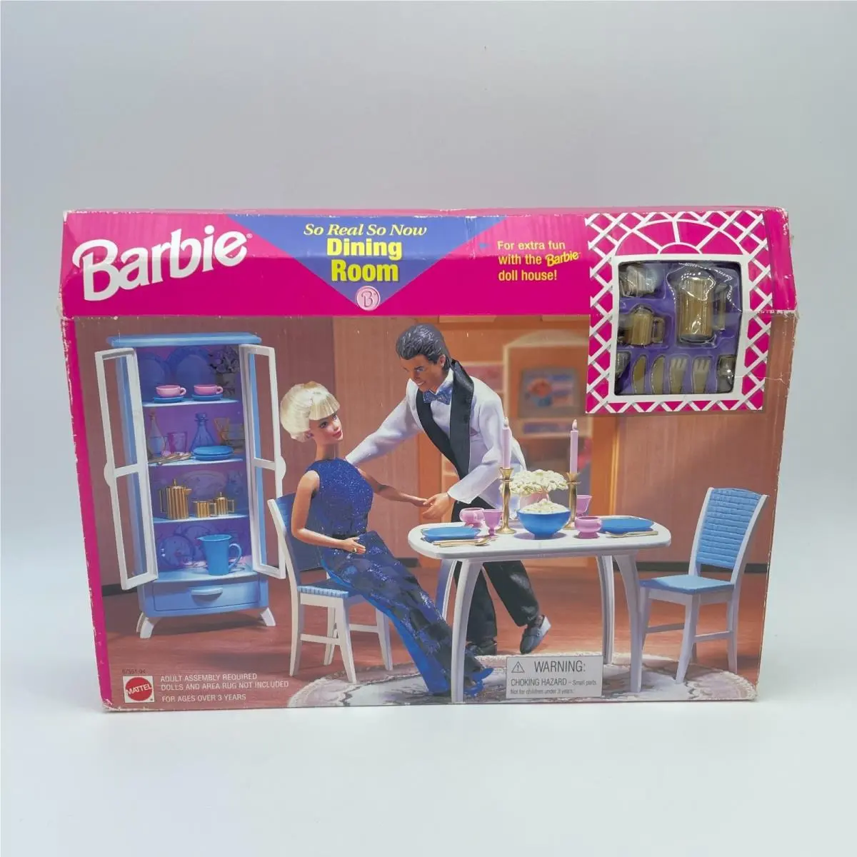 Mattel Barbie So Real So Now Dining Room 67551 1998 Playset Collector