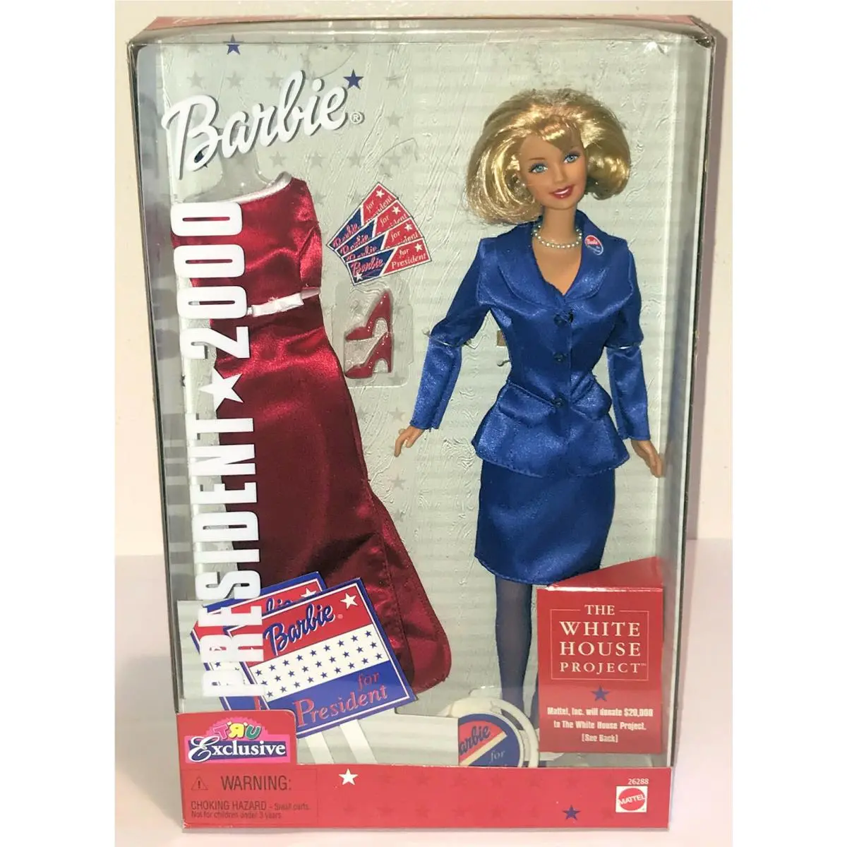 2000 12 Barbie For President 2000 Doll White House Project Mattel Toys R US