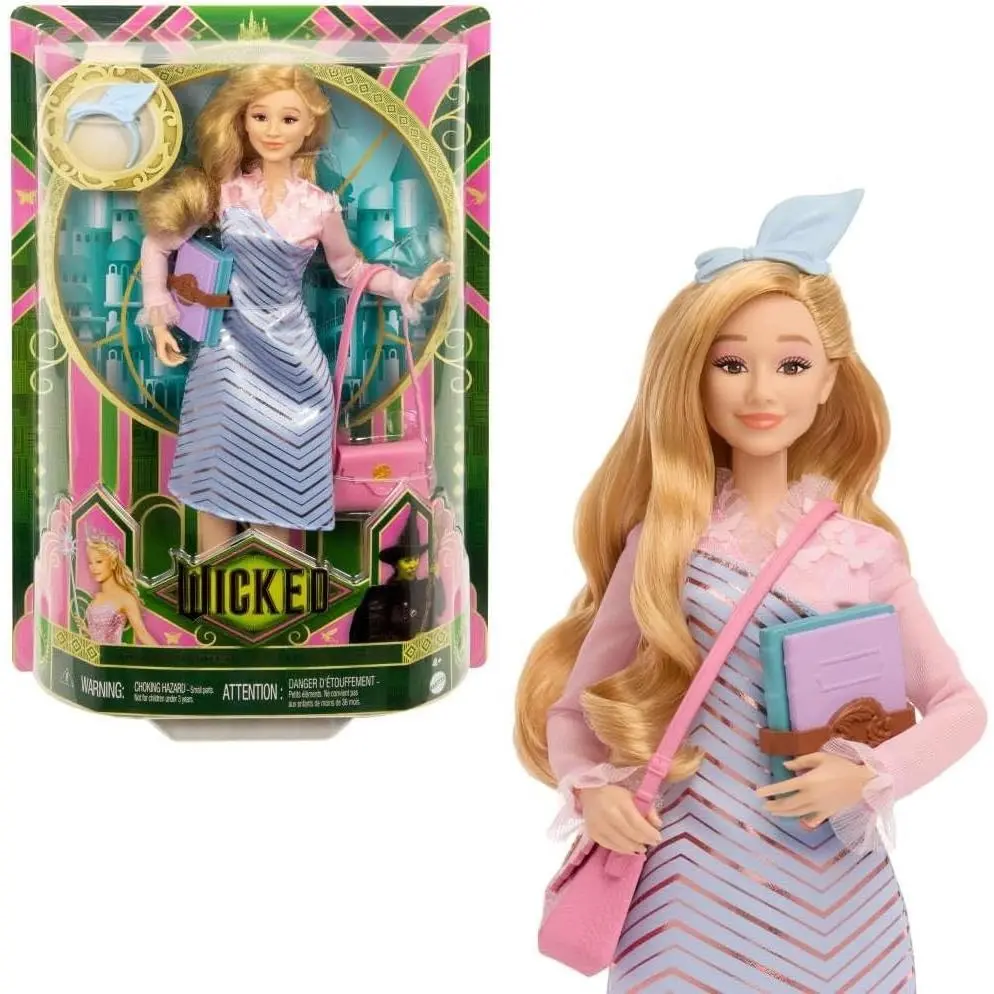 Mattel Wicked Movie Shiz University Glinda Fashion Doll School Uniform Look