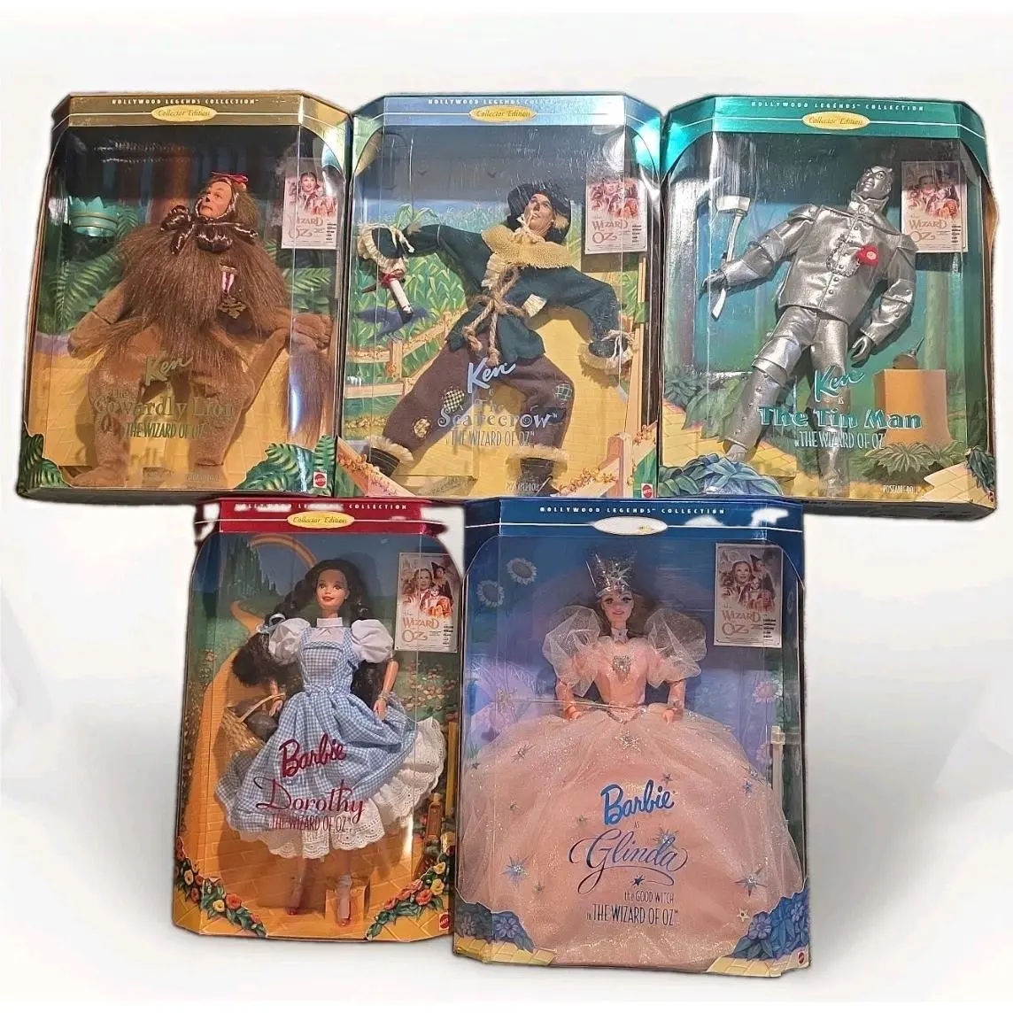 Wizard of Oz Barbie Ken Dolls Hollywood Legends Complete Collectors Edition Set