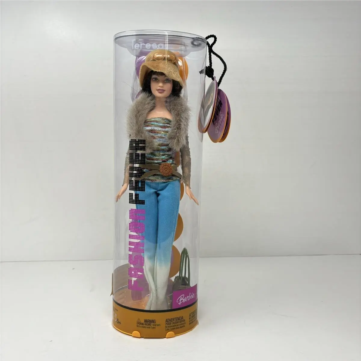 Barbie Fashion Fever Teresa H0657 Nrfb Hat Blue Ombré Bell Bottoms