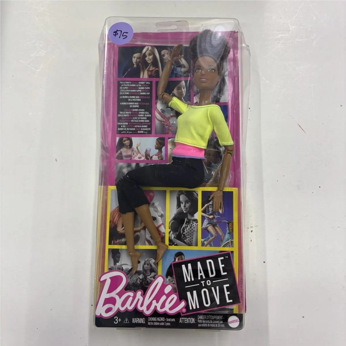 Barbie Made to Move African American Doll DHL83 Ultra Flexible Articulated Body