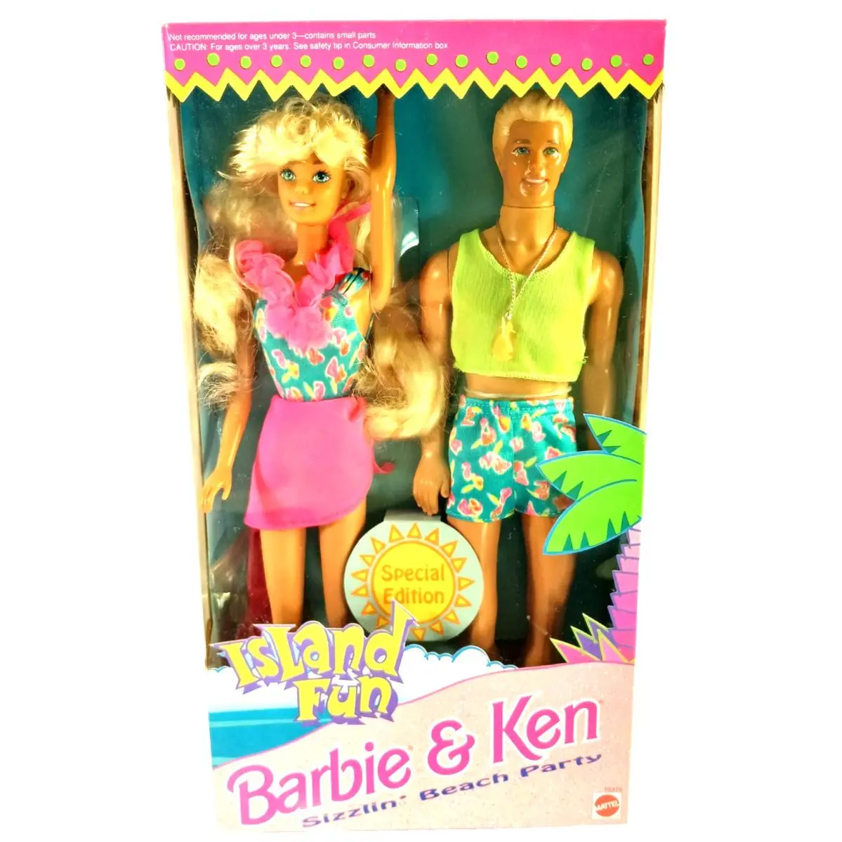 Barbie Ken Island Fun Sizzlin` Beach Party Special Ed. 1993 Smoke Free