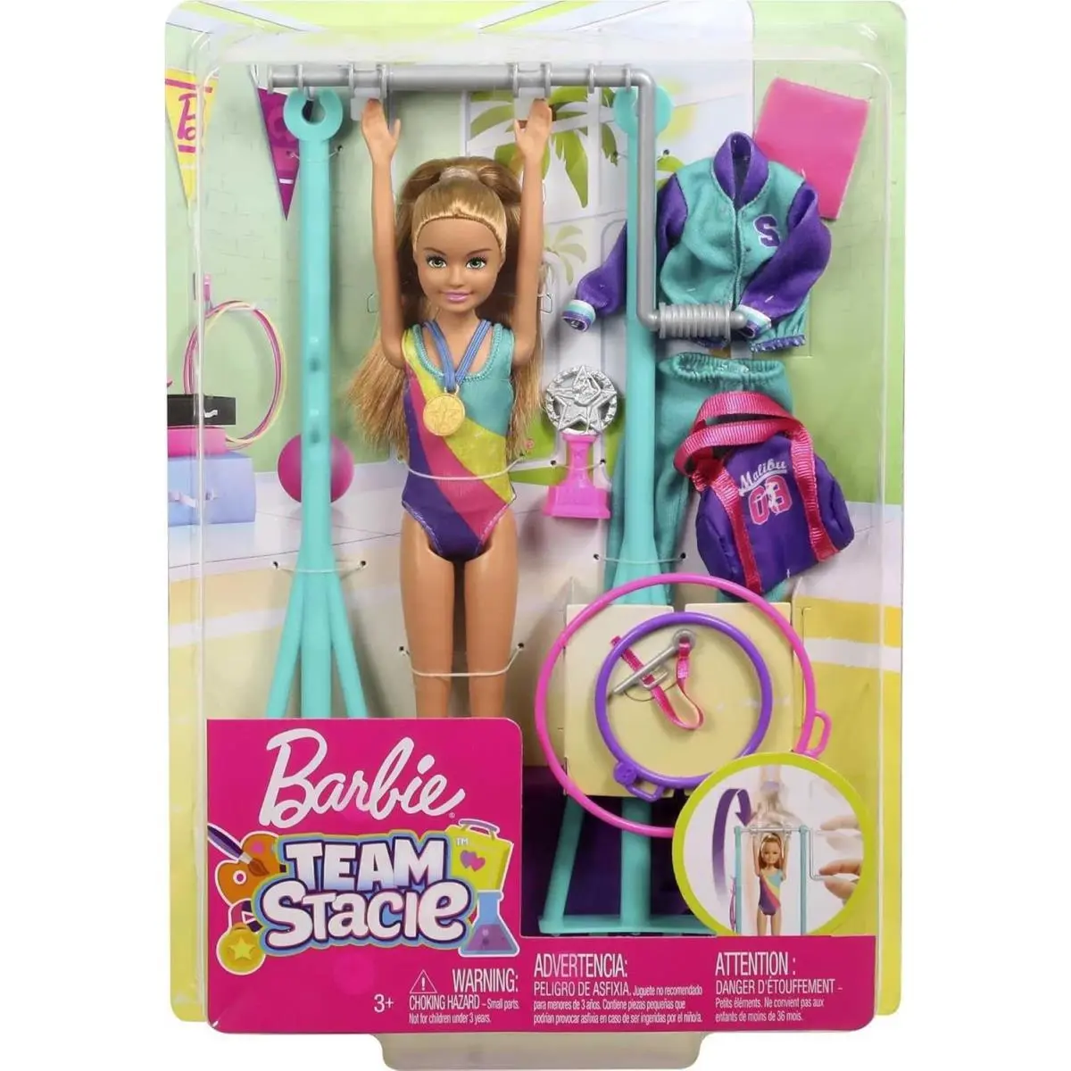 Barbie Team Stacie Gymnastics Doll Playset