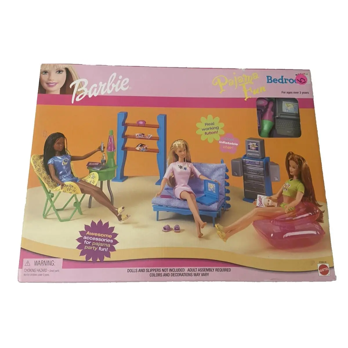 Mattel Barbie 1999 Pajama Fun Bedroom 67094