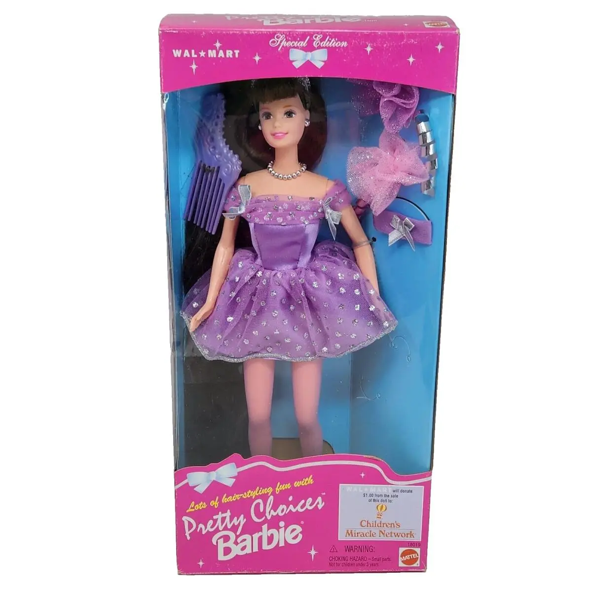 Vintage 1996 Mattel Pretty Choices Brunette Barbie Doll 18019