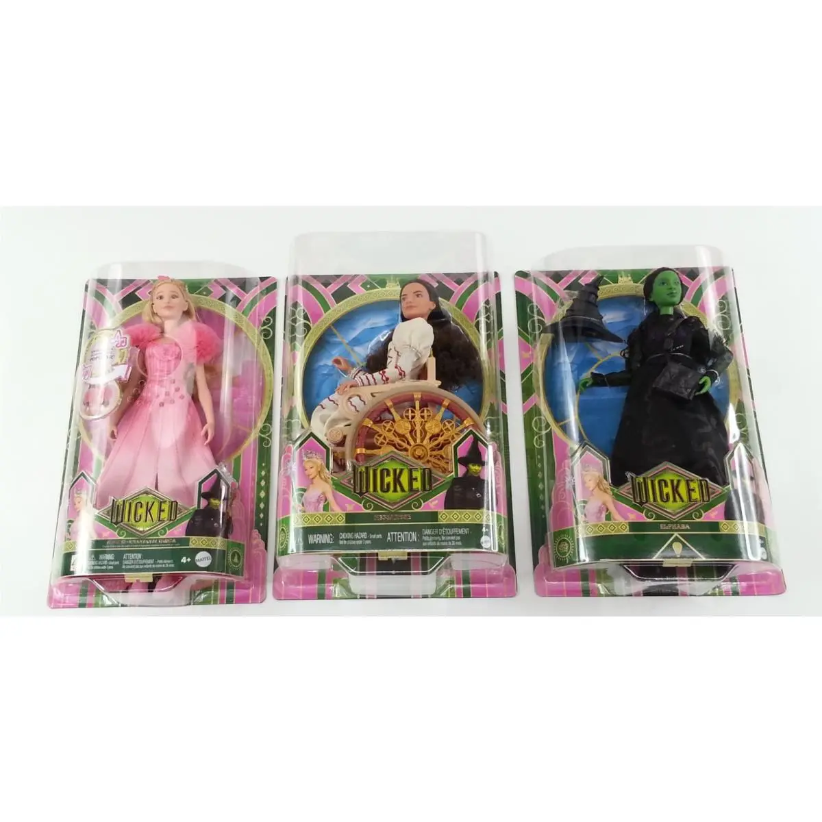 3 Mattel Wicked Movie Dolls Misprint Error Recall Galinda Nessarose Elphaba