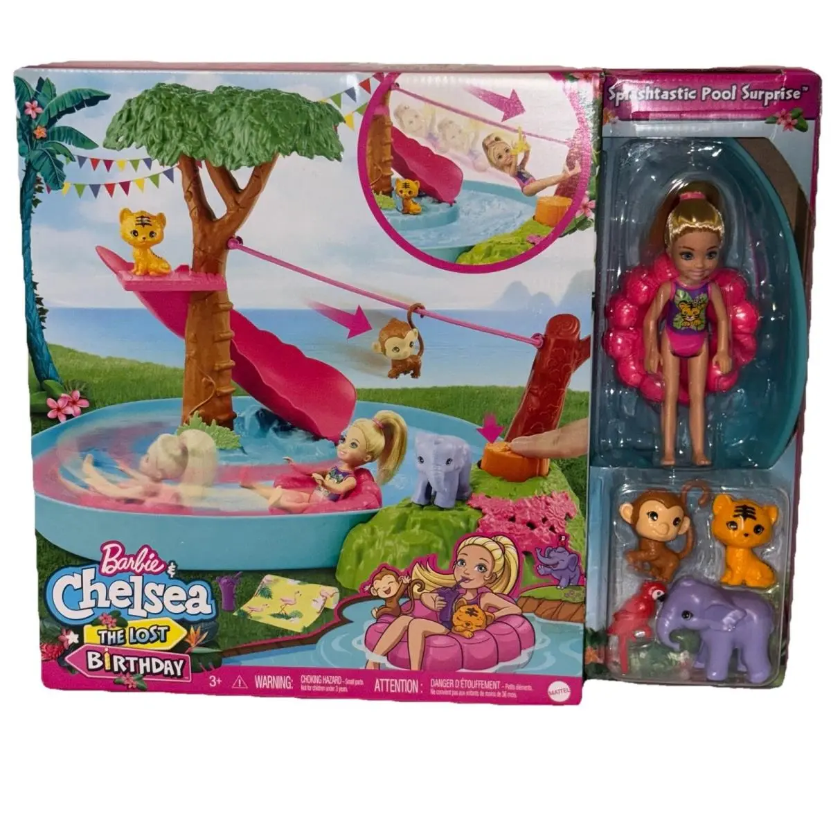 Barbie Chelsea The Lost Birthday Doll and Splashtastic Pool Surprise Playset
