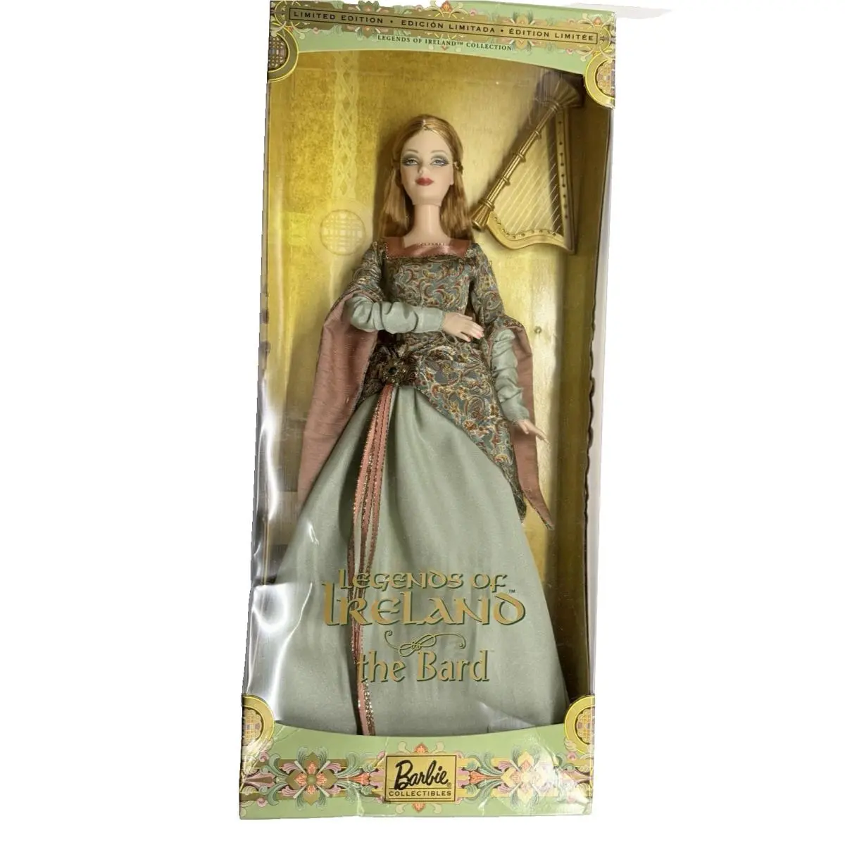 The Bard Legends OF Ireland Barbie Collector Doll 2003 Mattel B2511 CB