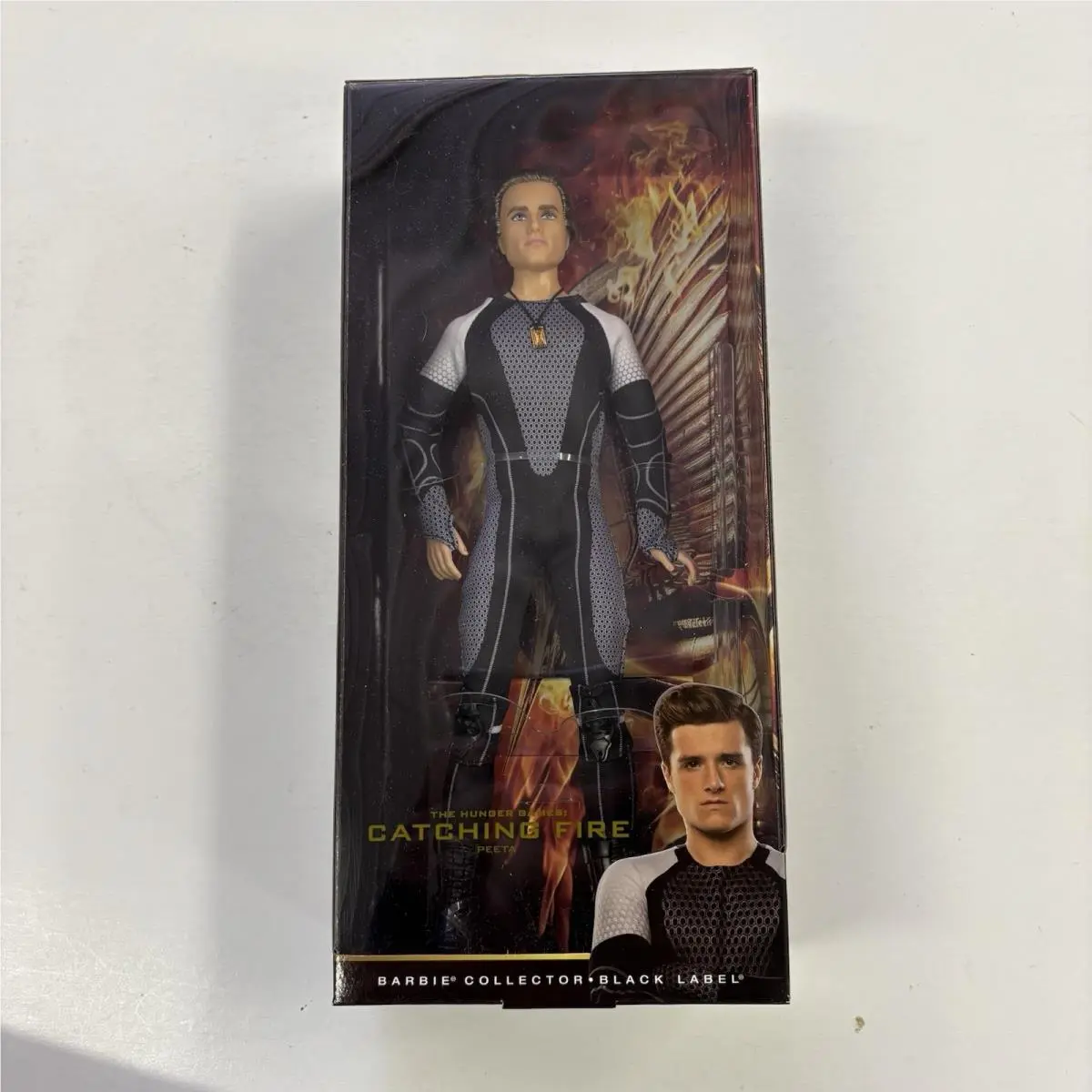 Barbie Black Label Collector Hunger Games Catching Fire Peeta 2013 Mattel Nrfb