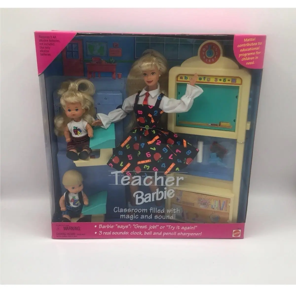 Teacher Barbie Doll Set 1995 Mattel 13914 Classroom Magic Sound