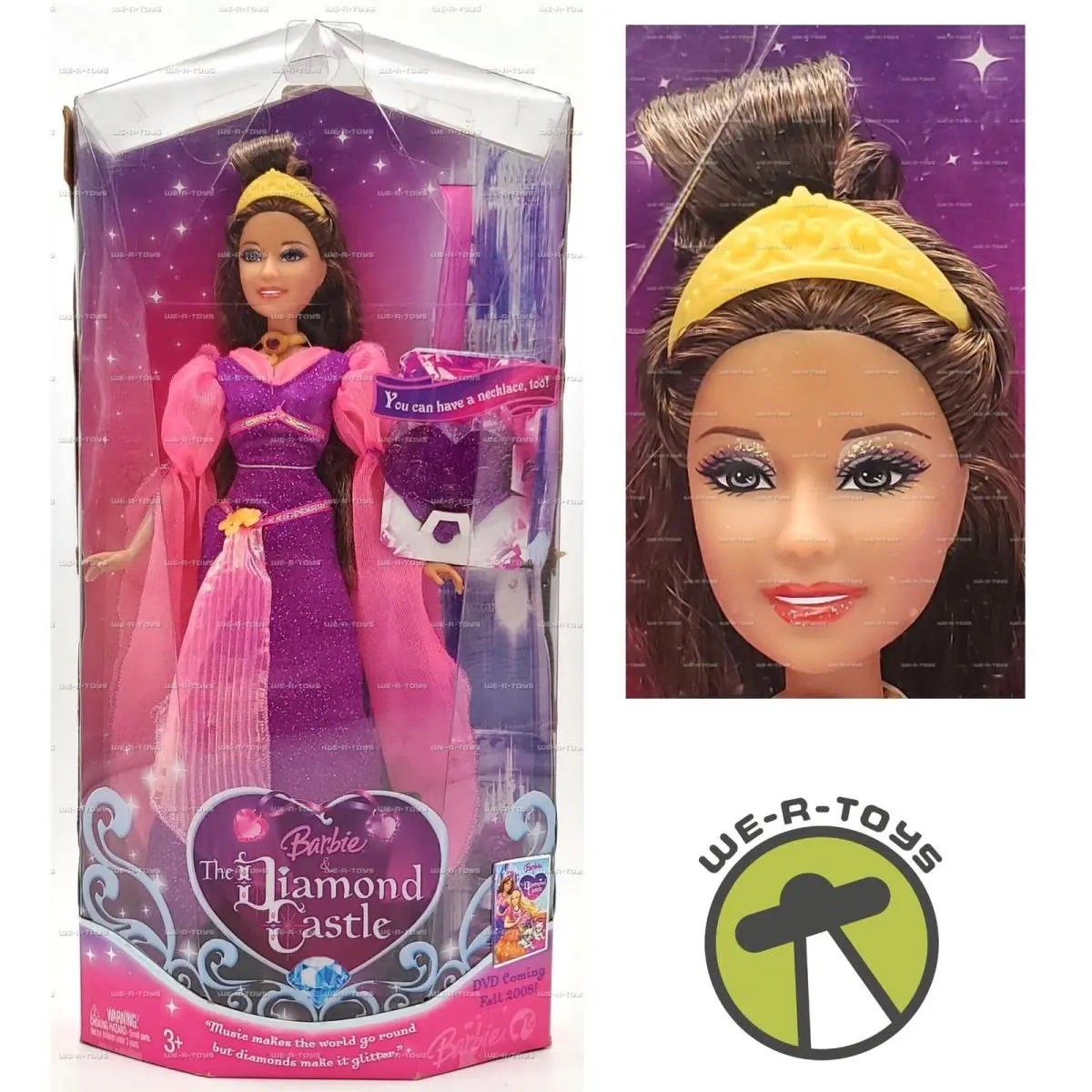 Barbie The Diamond Castle Purple Muse Doll 2008 Mattel M0796