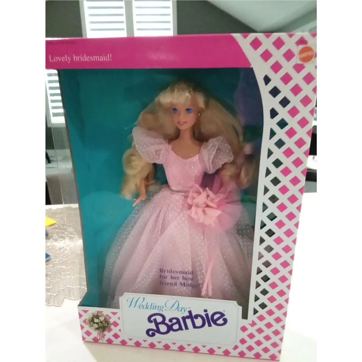 Barbie Doll Wedding Day Bridesmaid Midge 1990 In Box