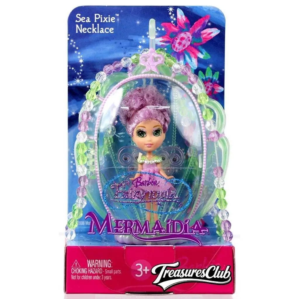 Barbie Fairytopia Mermaidia Lavender Sea Pixie Necklace Doll - K0544 Nrfp 2006