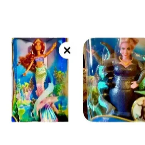 Disney The Little Mermaid Ariel Deluxe Ursula Villain Dolls Mattel Bundle