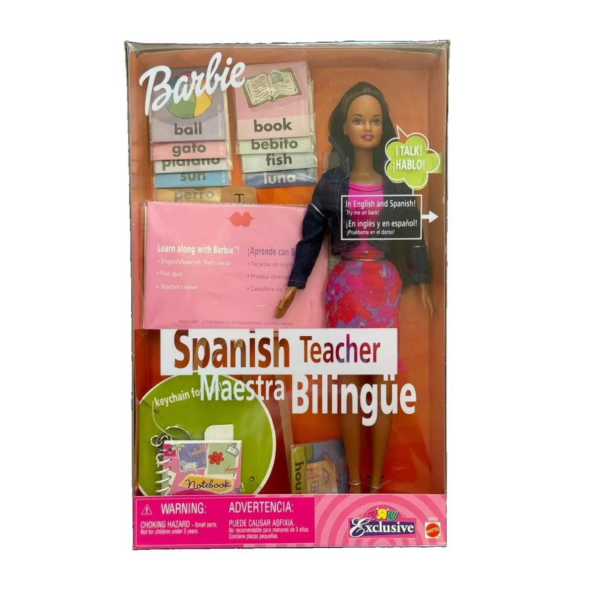 Hispanic Barbie Doll Teresa 2000 Mattel 29409 Talking Spanish Teacher Nrfb Vtg