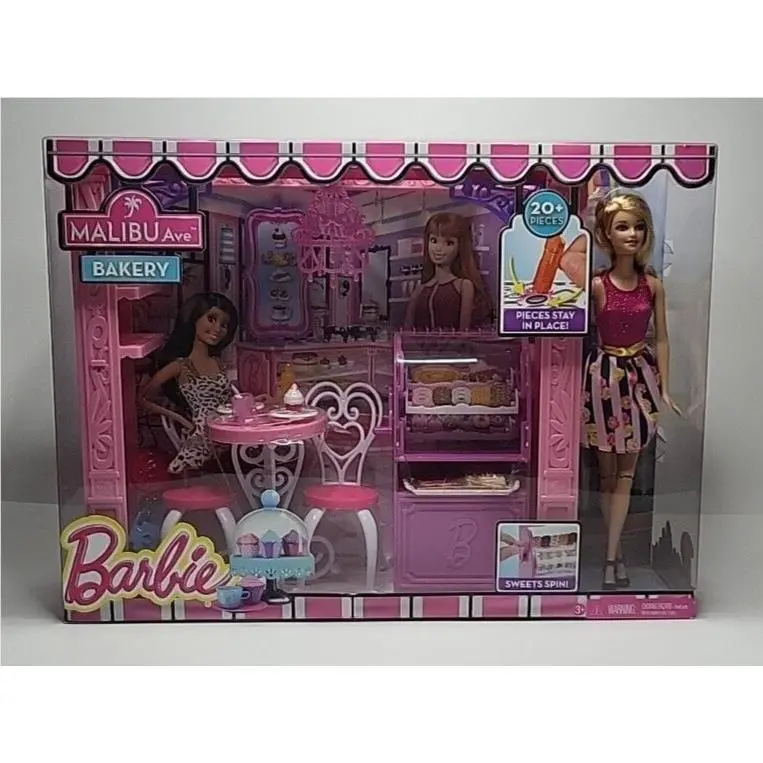 Barbie Mattel 2013 Malibu Ave Bakery 20+ Pieces In Package See Description