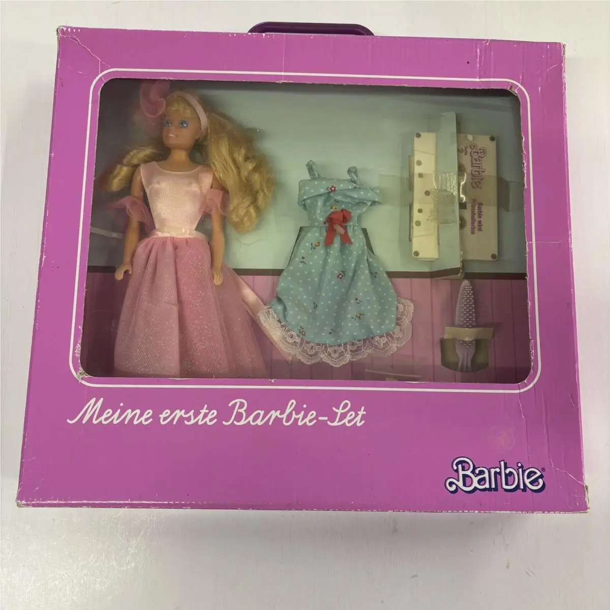 Vtg Meine Erste My First Barbie Set Ballerina Doll German 1987
