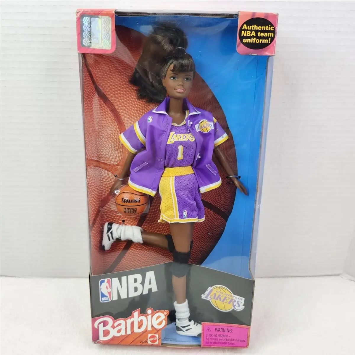 Barbie Nba Los Angeles Lakers African American 20705 Doll 1998 Uniform