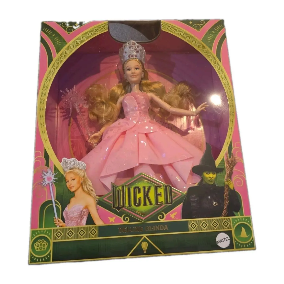 Mattel Wicked Movie Glinda Deluxe Doll Misprint Error Box Url 2024 Mint Cond