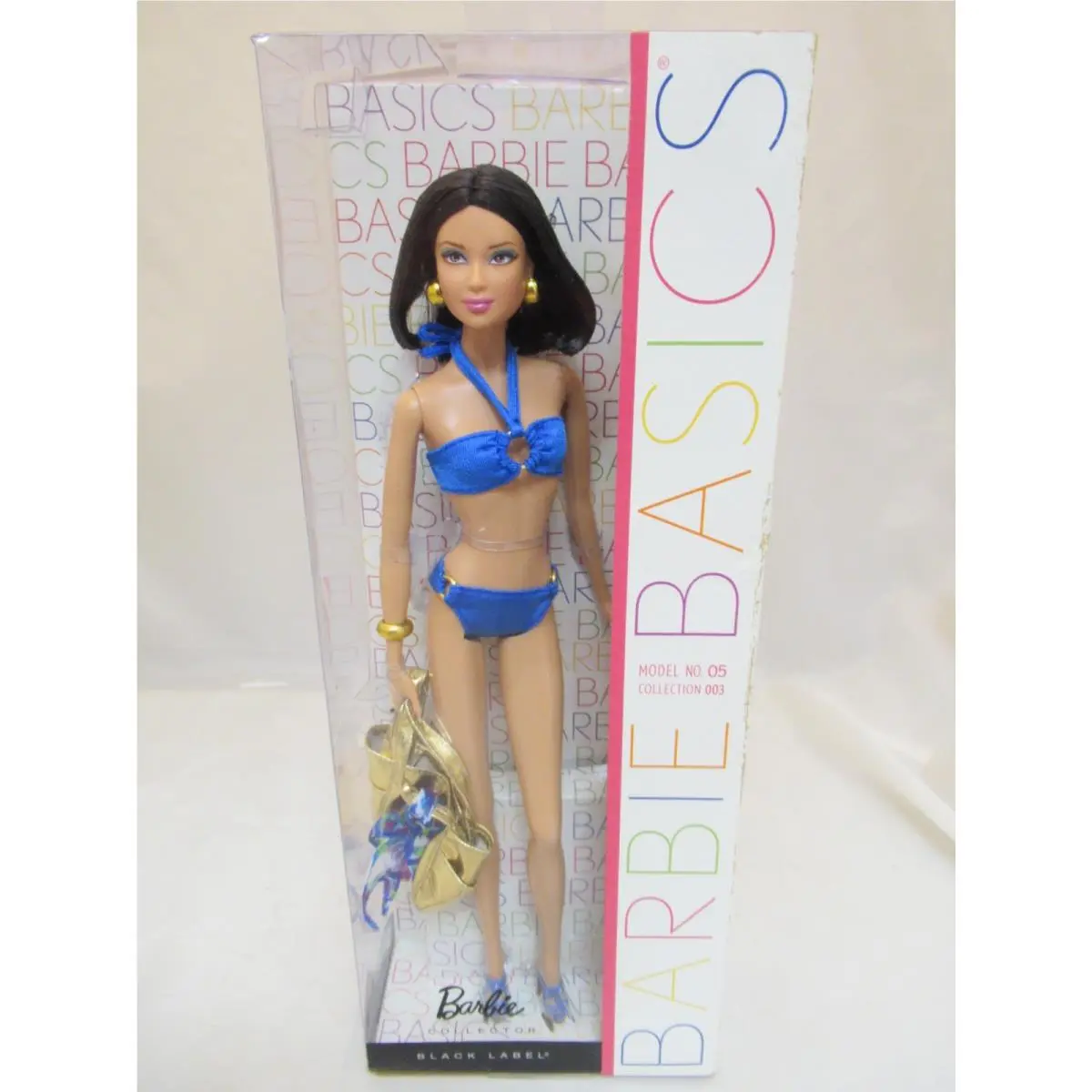 2011 Barbie Basics Model No 05 Collection 003 Black Label Blue Swimsuit Doll