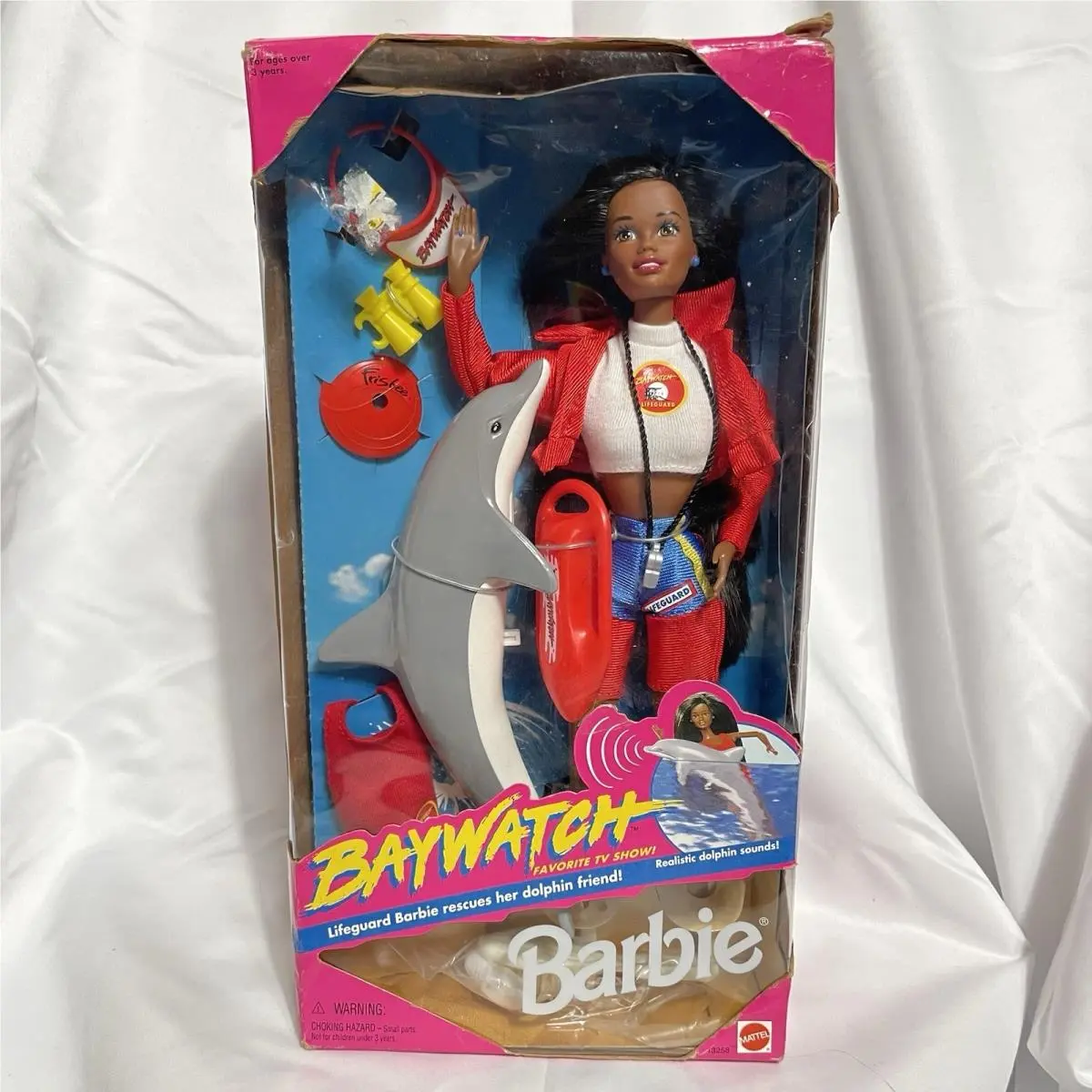 Mattel Vintage Barbie Black Baywatch Lifeguard Doll with Accessories