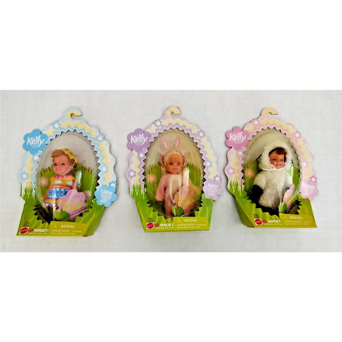 Nrfb Kelly Barbie Doll Easter Eggie Kelly Liana Melody Set of 3 Target 2001