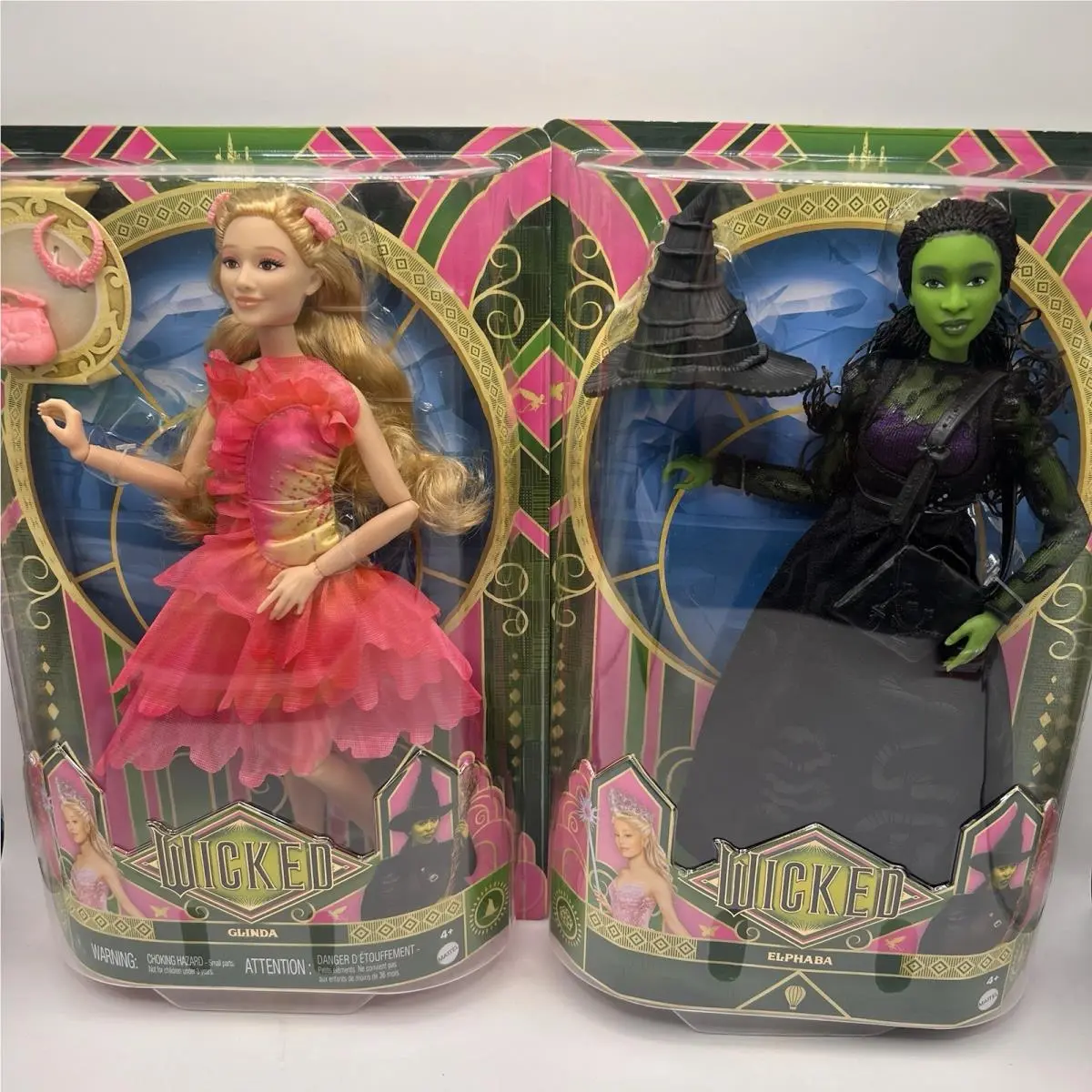 Mattel Wicked Movie Glinda Elphaba Fashion Doll Set Misprint Error Recalled