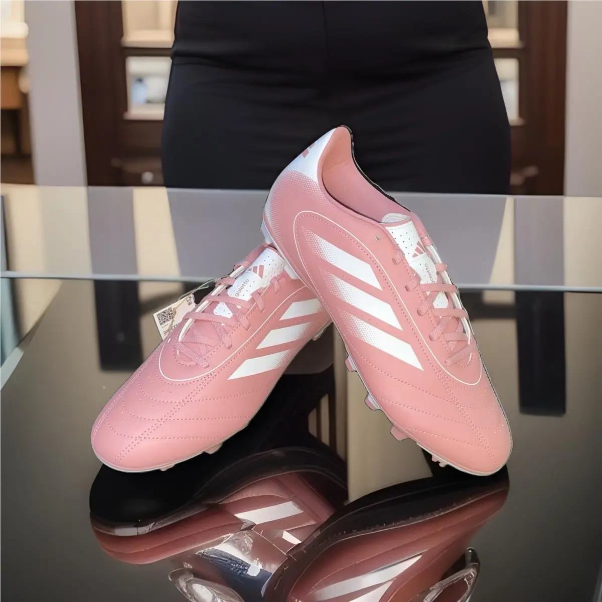 Adidas shoes - adidas Goletto IX Firm Ground - JI4684 - Pink & White 10
