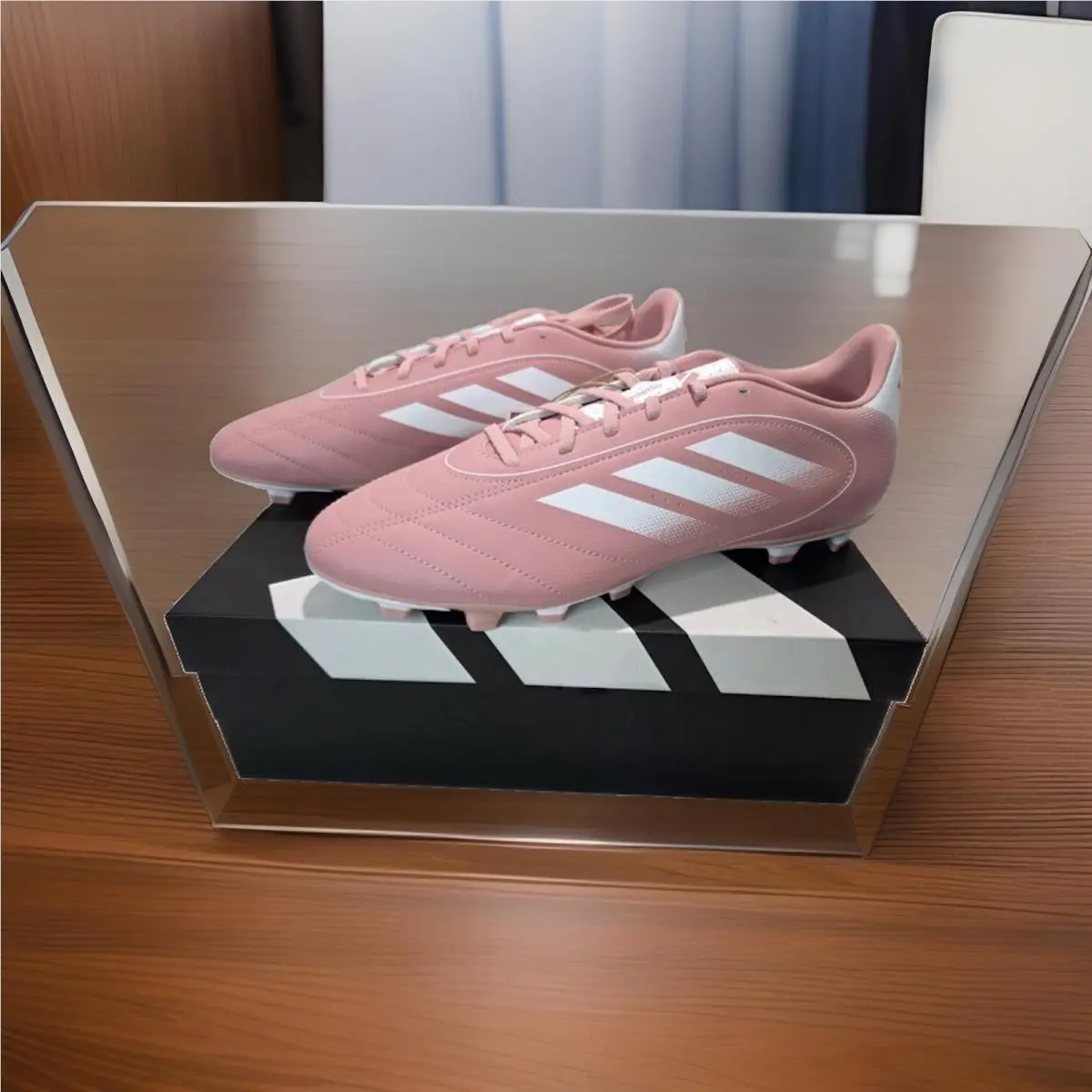 Adidas shoes - adidas Goletto IX Firm Ground - JI4684 - Pink & White 11