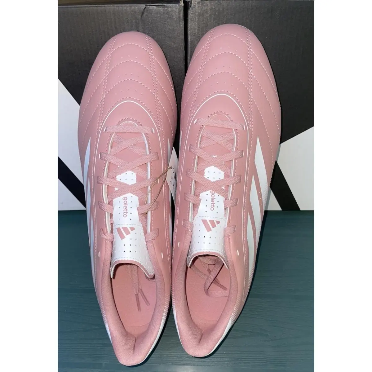 Adidas shoes - adidas Goletto IX Firm Ground - JI4684 - Pink & White 19