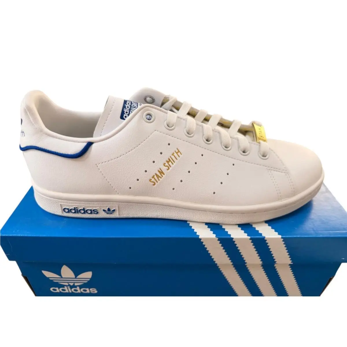 Adidas Stan Smith Limited Edition White Royal Blue GW0489 Men`s Size 9.5 - Rare