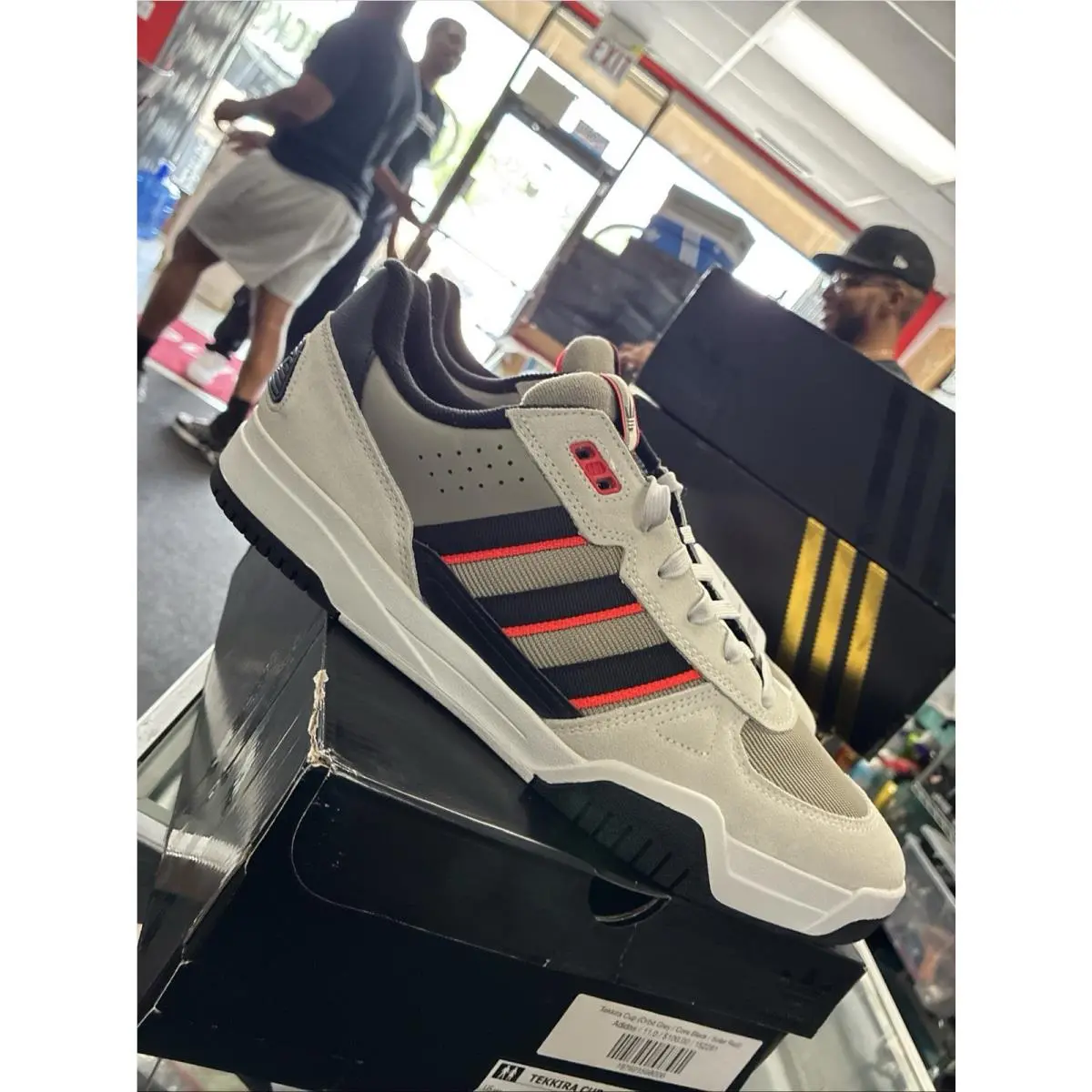 Tekkira Cup Mens Grey Sneakers Athletic Shoes JQ8906 by Adidas