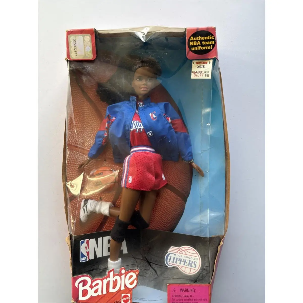 Los Angeles Clippers Barbie African American 20745 Mattel Box Damage Vintage