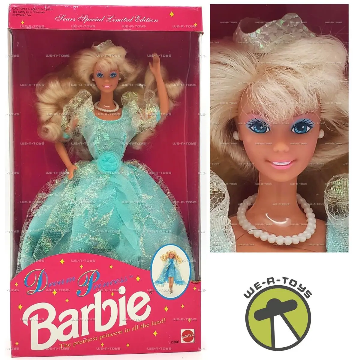 Barbie Dream Princess Doll Sears Special Limited Edition 1992 Mattel 2306