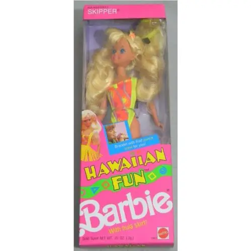 Barbie Hawaiian Fun Skipper w/ Bracelet w/ Fruit Punch Scent 1990 Mattel 5942