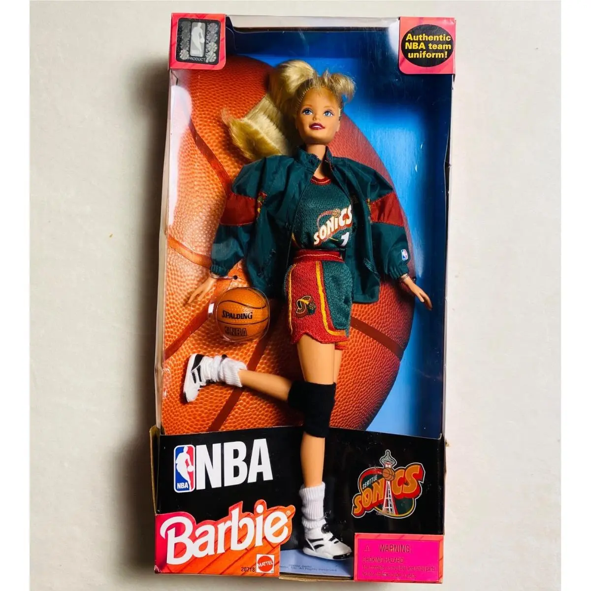 Vintage 1998 Nba Barbie Seattle Sonics Doll 20718 Mattel