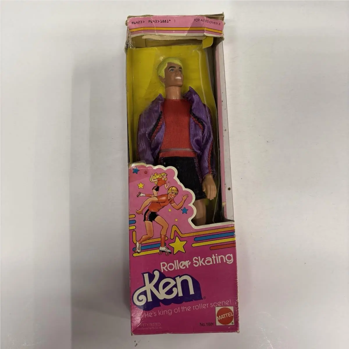 Vintage 1980 Roller Skating Ken Doll 1881 Mattel Barbie
