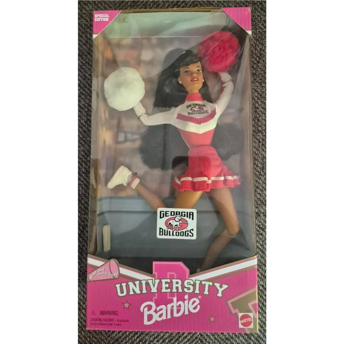 University of Georgia Bulldogs Cheerleader Barbie Black Hair African American