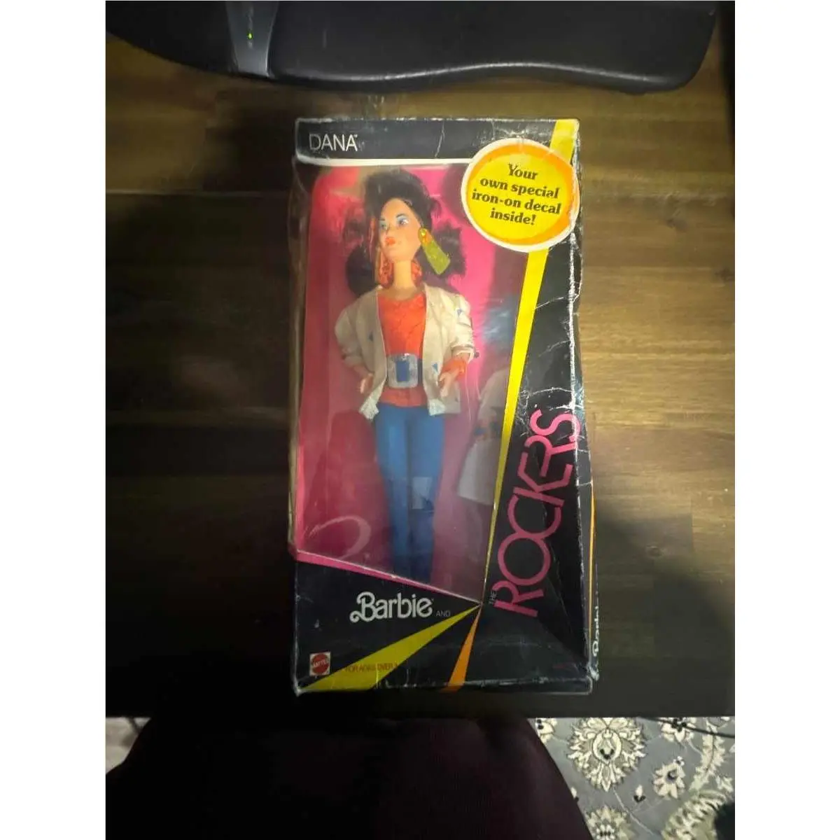 Mattel Barbie and The Rockers Dana Doll Iron-on Decal 1980s Boxed
